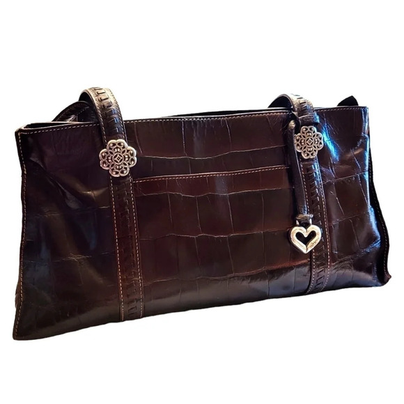 Brighton Croco Short Tote Bag EUC ❤️ - Picture 14 of 15